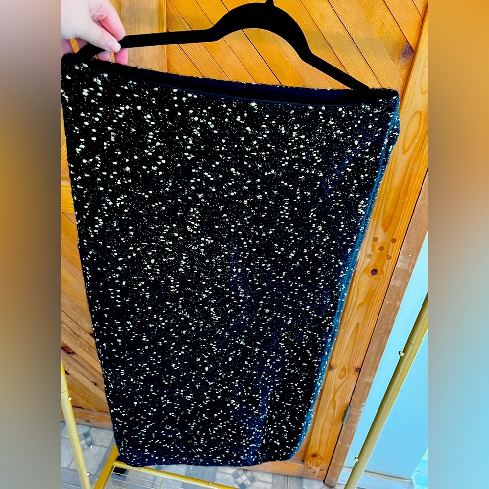 Black & Gold Ann Taylor Pencil Skirt